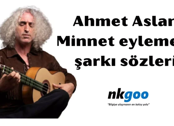 Ahmet Aslan minnet eylemem şarkı sözleri