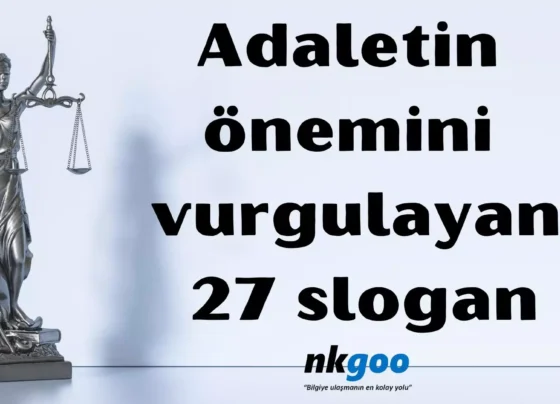 Adaletin onemini vurgulayan bir slogan