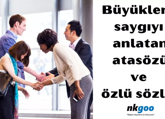 Buyuklere saygiyi anlatan atasozu ve ozlu sozler