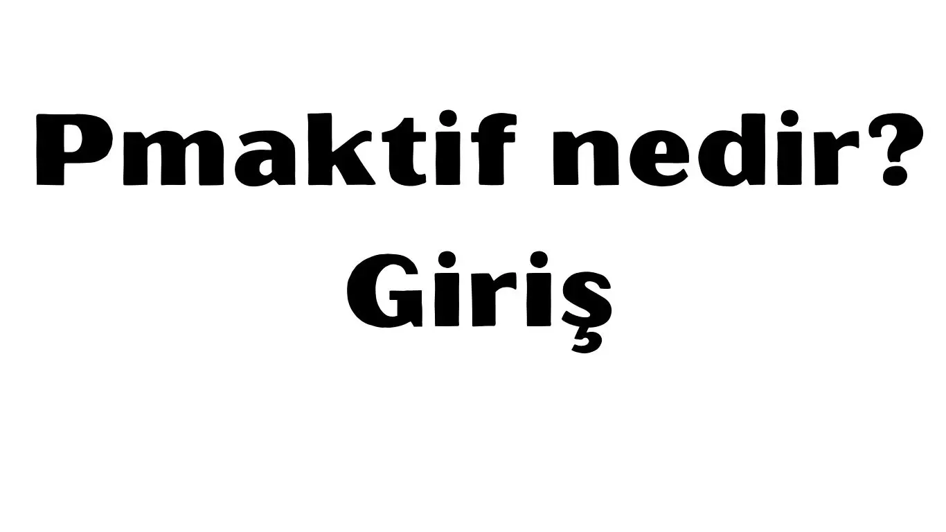 Pmaktif giriş yap. Pmaktif nedir?