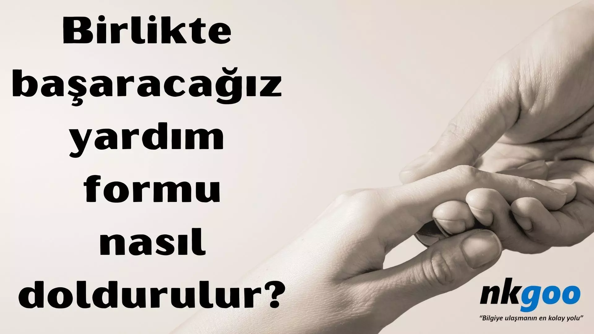 Birlikte başaracağız yardım formu nasıl doldurulur?