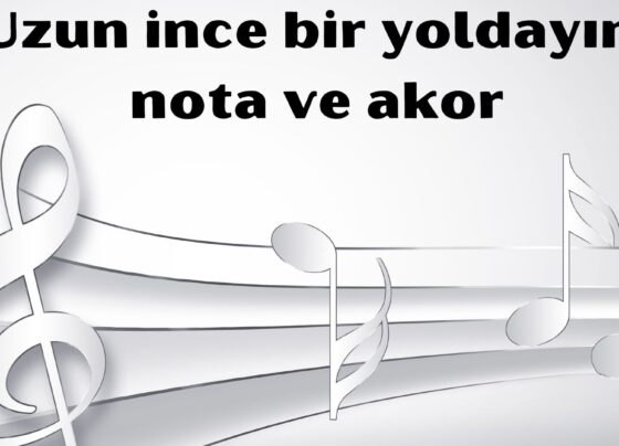 Uzun ince bir yoldayım nota