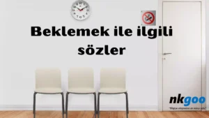 Beklemek ile ilgili sözler 