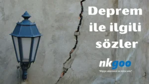 deprem ile ilgili sözler 