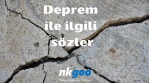 deprem ile ilgili sözler 