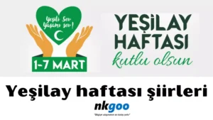 yeşilay haftası şiirleri 